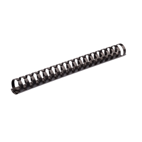 Black, spiral-shaped ring binding, isolated on a white background.