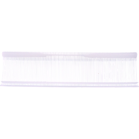 Un ruban d'étiquettes blanc avec de nombreuses petites épingles.