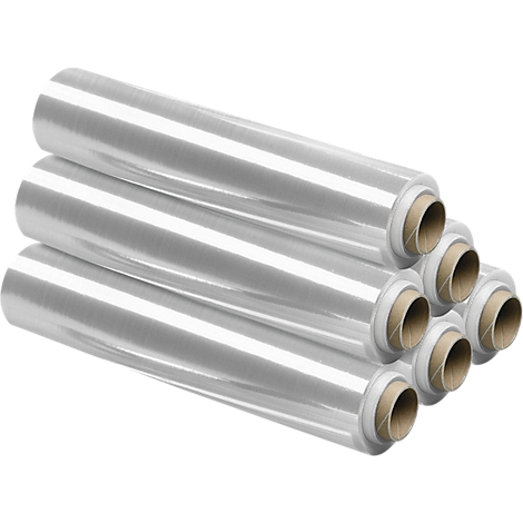 Film étirable manuel, 12mµ, 500 mm, x 300 mm, transparent, 6 rouleaux