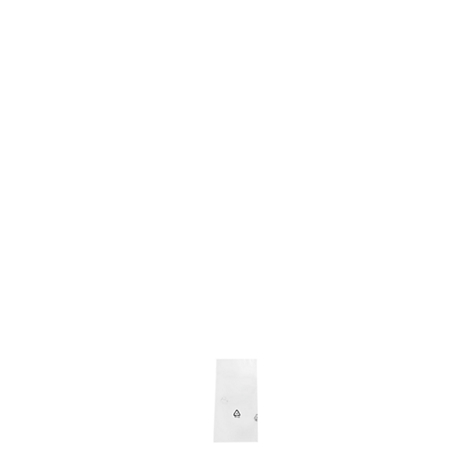 Refrigerator on a white background. Door with handle and recycling symbol.