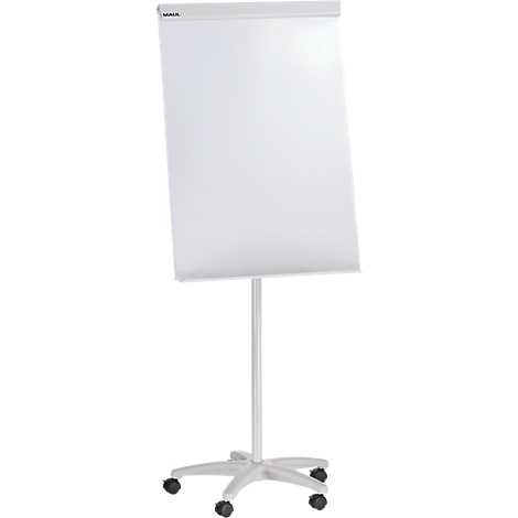 Witte flip-over op wielen; bovenrand met opschrift.