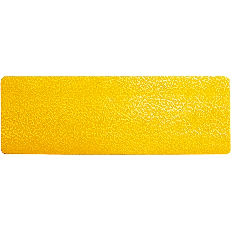 Yellow rectangle with a matte, rough surface.
