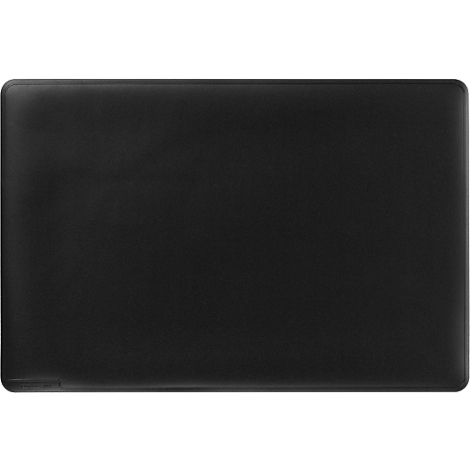 Black rectangular product, rounded corners, smooth surface. Low contrast.
