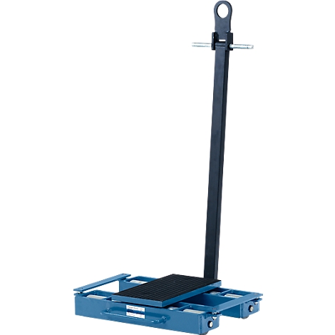 Blue jack with black footboard, rod and eyelet.