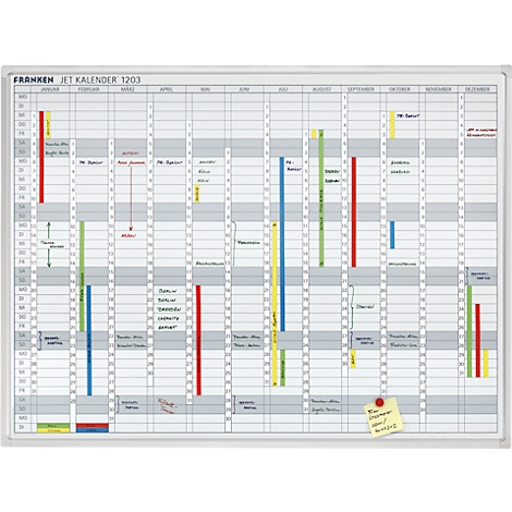 Tableau de planning mensuel/annuel de la gamme MAULoffice