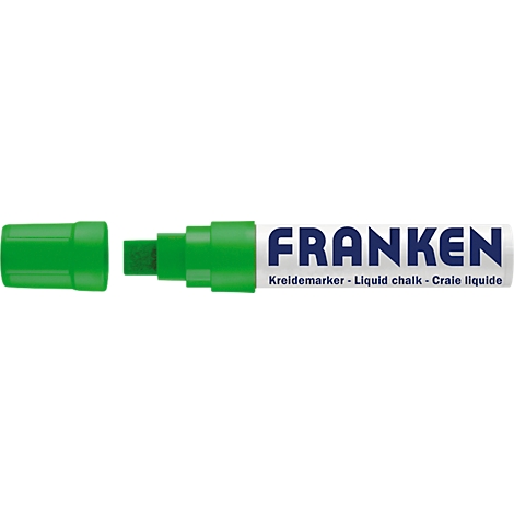A green chalk marker with the inscription FRANKEN. The marker is partially open.