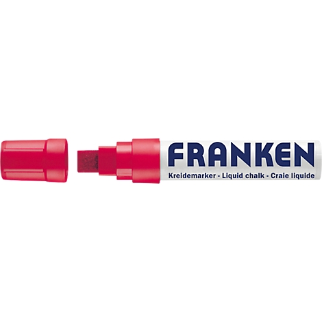 A red chalk marker with the cap removed and the text "FRANKEN".