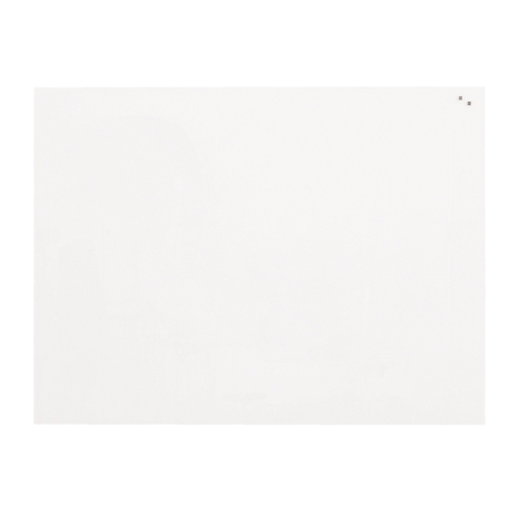 A white rectangular board with two small pins on the top right.