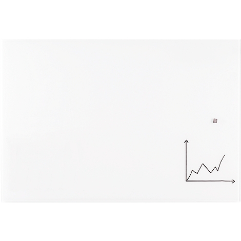 A graph drawing on a white surface. A rising line indicates the trend.
