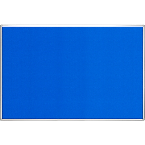 Blue whiteboard with a silver frame.