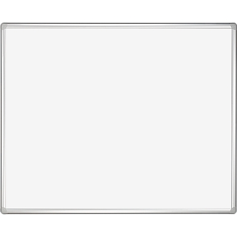 A white rectangle with a silver frame.