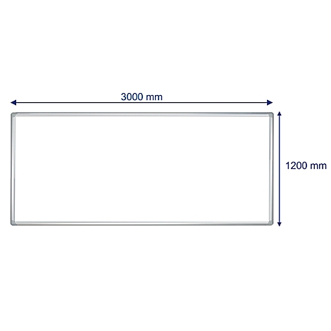 Rectangular frame with dimensions 3000 mm x 1200 mm.