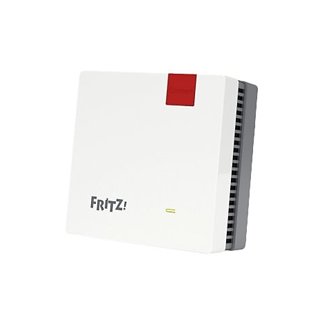 Weißer Router mit rotem "Connect"-Feld und "FRITZ!"-Schriftzug.