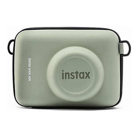 Appareil photo Instax Wide 400 vert clair; détails noirs et lettrage "instax".
