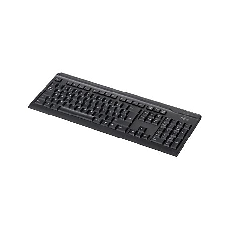 Fujitsu KB410 - Tastatur - USB - Nordisch - Schwarz - für Celsius J550, M7010, M770, W580; ESPRIMO G558, P558, Q958; FUTRO Q940, S5010, S7010, S9010