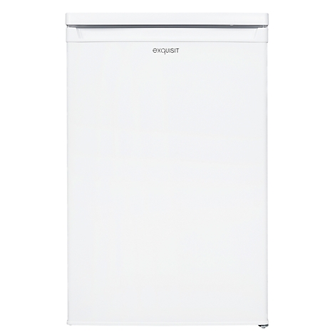 White refrigerator with 'EXQUISIT' lettering.
