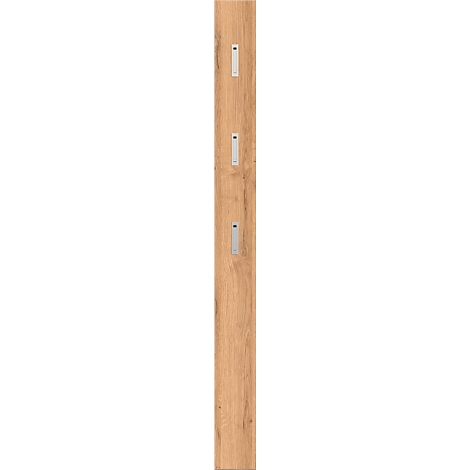 Holzvertäfelung mit drei Schaltern.