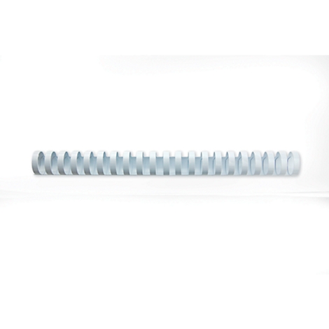Light blue spiral binding spine against a white background.