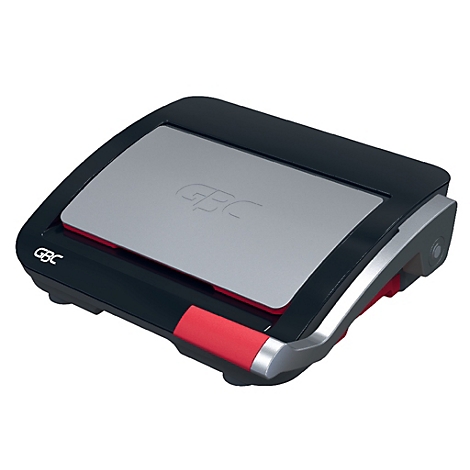 Laminateur GBC noir et gris avec accent rouge. Le logo GBC est clairement visible.
