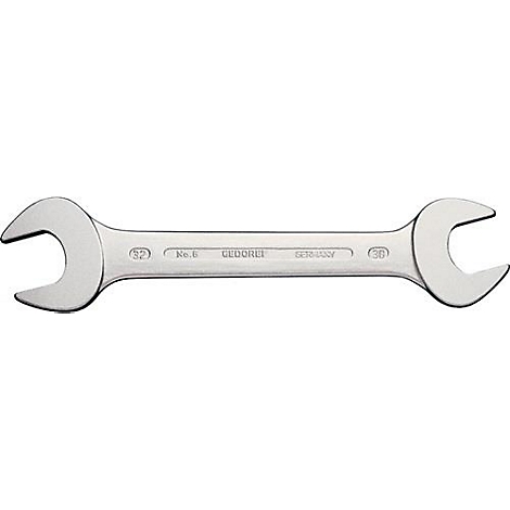 Een zilveren steeksleutel met de inscriptie "GEDORE GERMANY".
