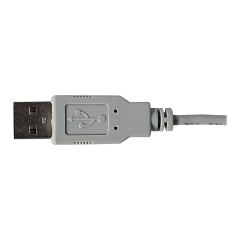 Grauer USB-Stecker Typ A mit Kabelanschluss vor weißem Hintergrund.