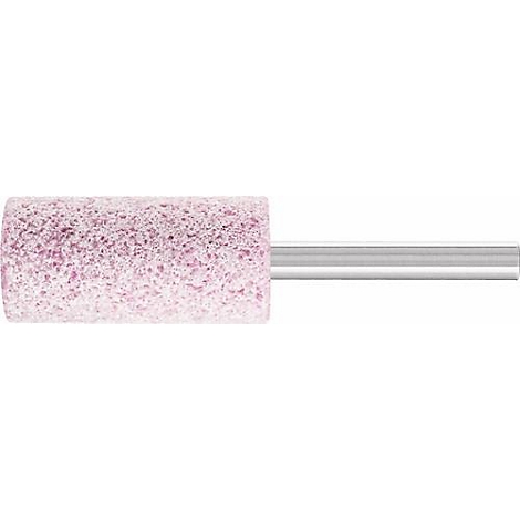 Cilindrisch slijplichaam met roze slijpkop en zilveren schacht.