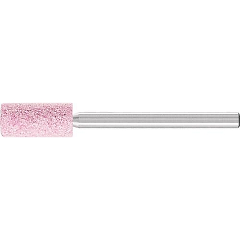Een roze slijpstift met een zilveren schacht die in het midden taps toeloopt.