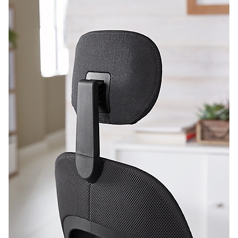 Giroflex Bürostuhl mit Netz-Rückenlehne, Kopfstütze und Airpad