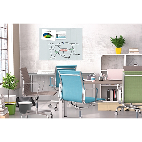 Glasmagnettafel Be!Board, magnethaftend, m. Magneten, 1200 x 900