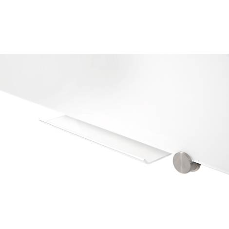 White element with round metal bracket, detail oriented.