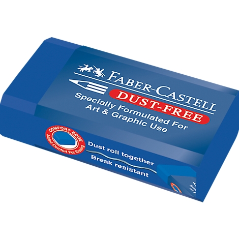 Gomme Dust-Free Faber-Castell, anti-poussière et sans phtalates, pour arts  plastiques et dessin, bleu ou noir acheter à prix avantageux