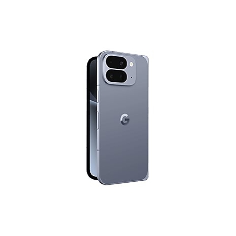 Rückseite eines grauen Google Pixel Smartphones mit zwei Kameralinsen in einem länglichen Gehäuse.
