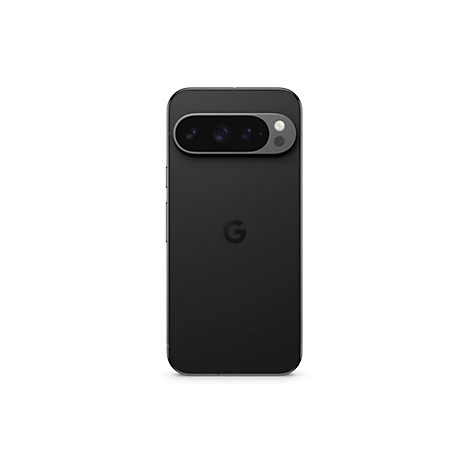 Schwarzes Smartphone, Rückseite, Google-Logo, Kameraeinheit.