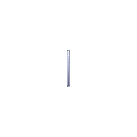 Ein schlankes, blaues Smartphone, seitlich betrachtet, vor weißem Hintergrund.