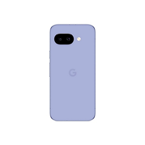 Helllila Smartphone-Rückseite, Google Logo, Kamera. 