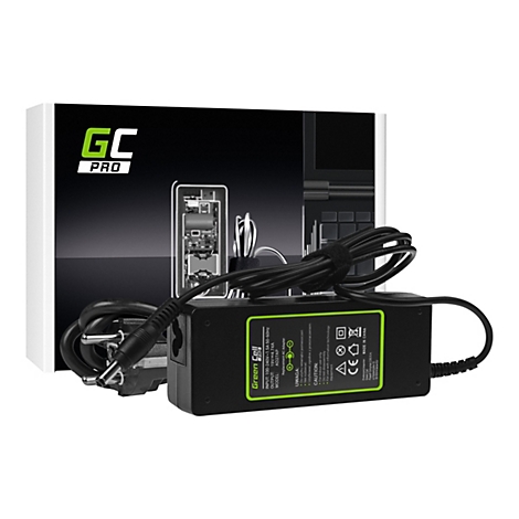 Schwarzes Netzteil mit grÃ¼nem Rahmen, daneben die Produktverpackung. Aufschrift: GC Pro.
