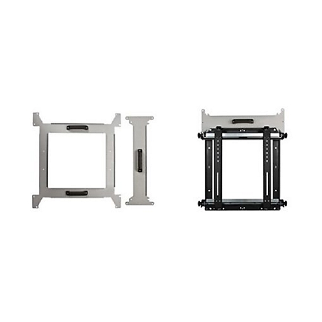 Mehrteilige Halterung, Metall, für die Wandmontage von Bildschirmen.