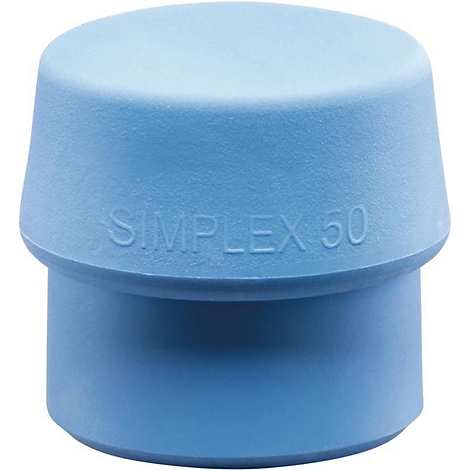 Fermeture en plastique bleu clair avec l'inscription SIMPLEX 50.