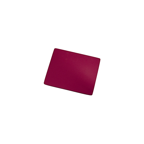 Un tapis de souris rectangulaire, bordeaux. La surface est lisse.
