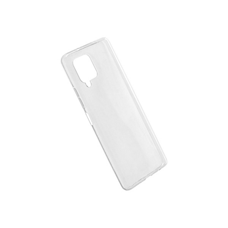 Transparente Handyhülle aus Silikon vor weißem Hintergrund.