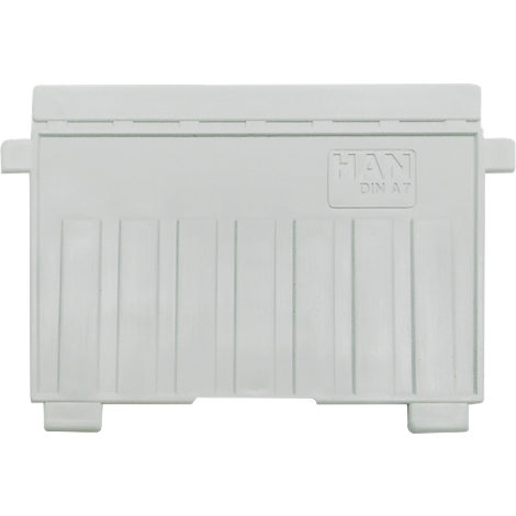 Rectangular gray box with the inscription "HAN DIN A7".