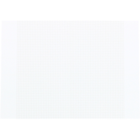 Une feuille de papier blanc avec un motif à carreaux gris clair finement dessiné.