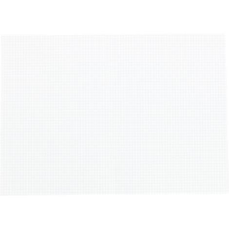 Une feuille de papier blanche avec un motif quadrillé gris clair.