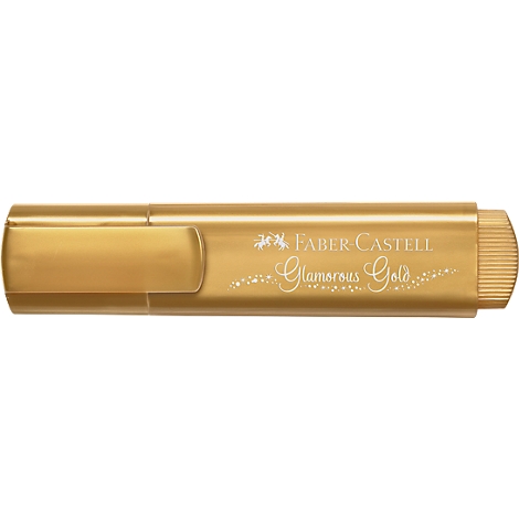 Gold-colored highlighter with the inscription Faber Castell Glamorous Gold.