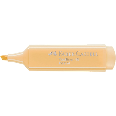 Beige highlighter from Faber-Castell. Inscription: Textliner 46 Pastel.