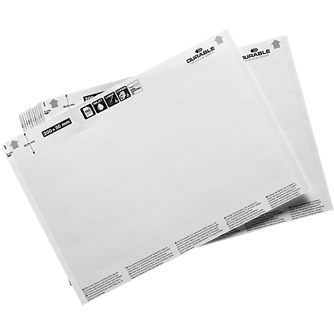 Hoja de etiquetado Recambio de etiquetas, perforado, imprimible, An 200 x Al 30 mm, 80 etiquetas