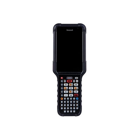 Appareil portatif Honeywell noir avec clavier, écran et logo.