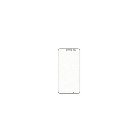 Esquisse d'un écran de smartphone avec découpes pour appareil photo et haut-parleur, sur fond blanc.