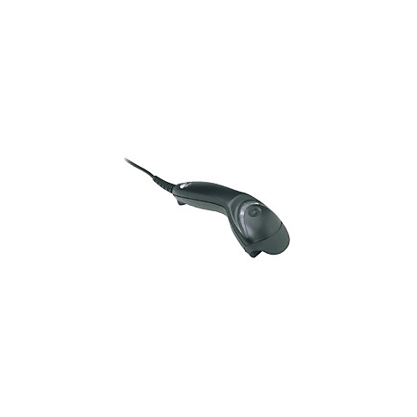 Scanner de code-barres noir avec câble.