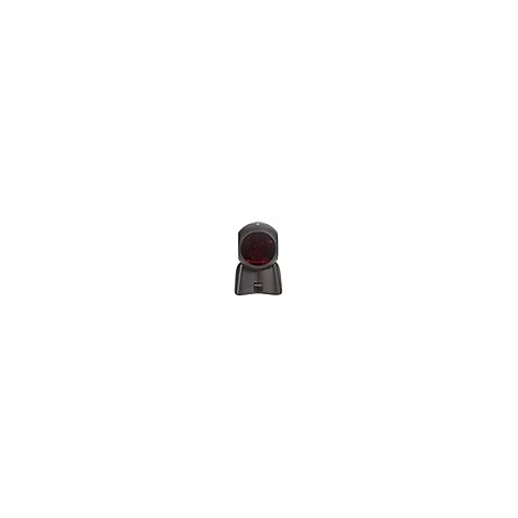 Schwarzer Barcode-Scanner, rote Laser-Lichter.